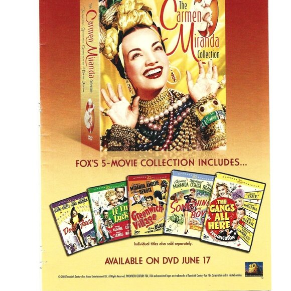 Viva Carmen Miranda Movie Collection DVD Set Advertisement 2000s Print Ad - Picture 3 of 4